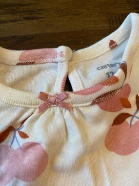 Carter's Cream Baby Tank with Pink Polka Dot Detail